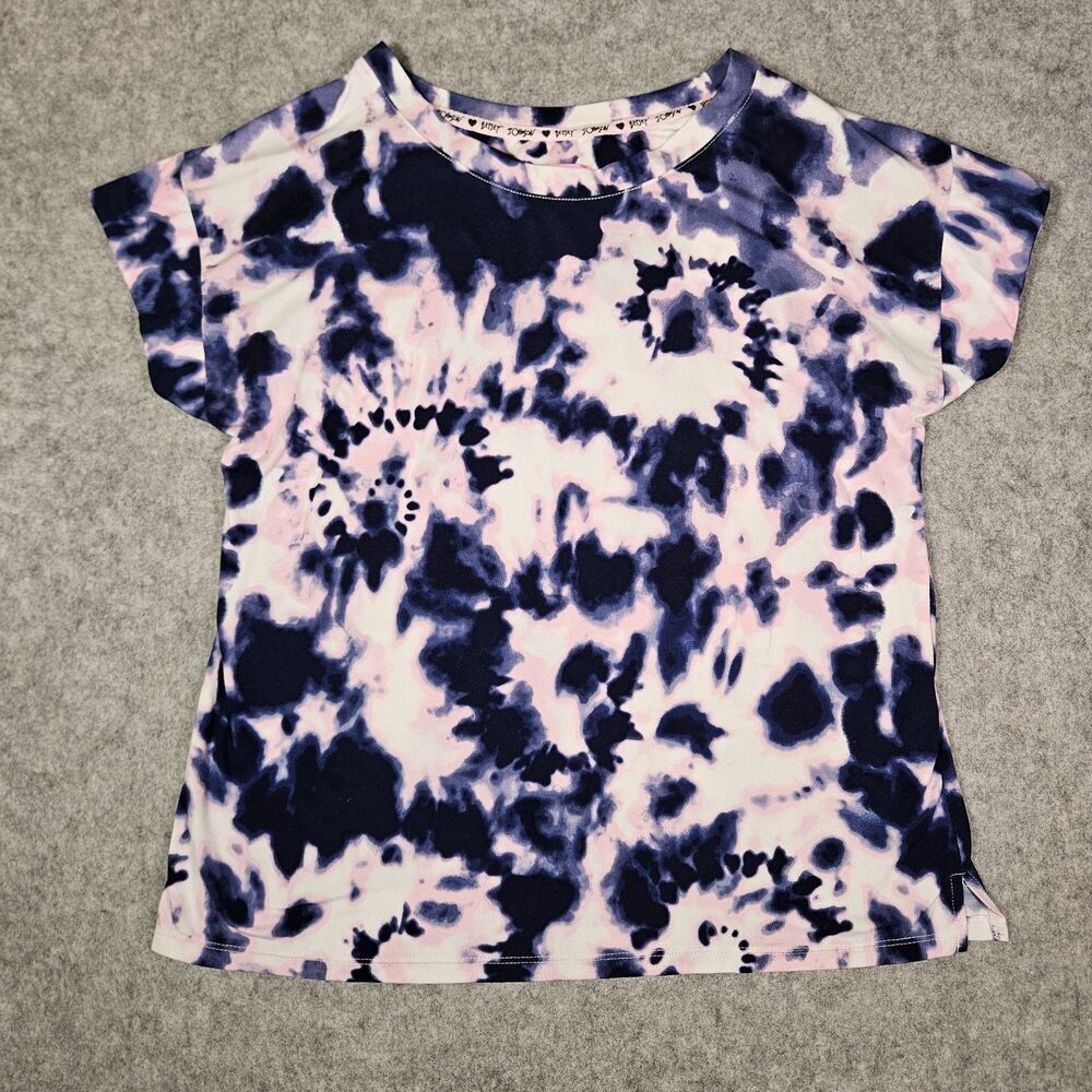 Betsey Johnson Womens Tie Dye Short Sleeve Shirt‎ Hippie Summer Size Medium READ